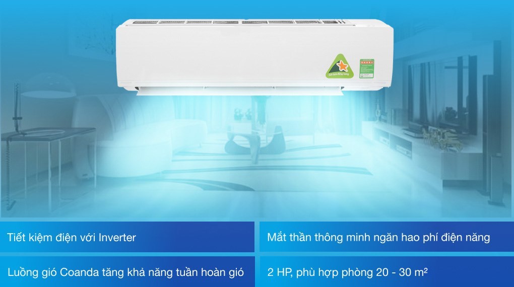 Máy lạnh DAIKIN Inverter 2 HP FTKC50-UVMV